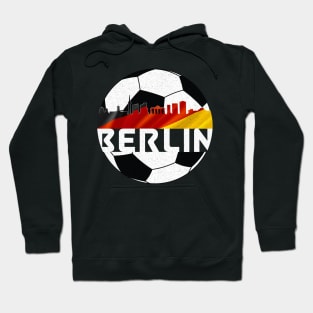 Berlin Germany Euro 2024 football—White text Hoodie